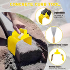 Garden Edging Curb Trowel Concrete Tool, Concrete Curbing Trowel, Curb Hand Tool with Putty Knife for Lawn, Garden, Pavement (Rectangle)