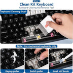 32 in 1 Cell Phone Cleaning kit with Charging Port Cleaner,Stylus Pen,SIM Tool,Keyboard Brush,Speaker Brush,Electronic Cleaning kit for iPhone,AirPods,iPad,Keyboard,MacBook,Earbud,Camera Lens(White)