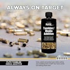 Flitz Tumbler Media Additive - 7.6oz Bottle of USA-Made Brass Cleaner Reloading Liquid for Ammo, Copper, & All Metals - Ammonia-Free Tumbling Polish to Remove Oxidation, Powder Residue (24 Pack)