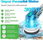 Electric Spin Scrubber, 9 in 1 Cordless Cleaning Brush with Type C USB Port, Charger, 3 Adjustable Speed, LED Display, Electric Scrubber for Cleaning Bathroom Tub Tile Floor