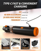 Car Vacuum 19000Pa Powerful Suction, Cordless Handheld Vacuum Cleaner & Air Duster, Portable Hand Held Mini Vacuum Rechargeable for Car, Home & Office