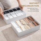 Expandable Drawer Organizer – 14-Grid Storage Box for Underwear, Bras, Socks, Baby Clothes – Fits Closets & Dressers (10+4)