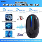 2026 Upgraded Ultrasonic Repeller Insect Indoor, Mouse Traps Repellent Insert Plug in, Pest Control Ant,Roach,Rodent, Mouse, Bugs, Mosquito, Spider, for Home, Office, Warehouse 6 Packs, Black