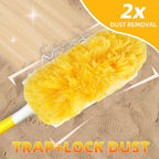 50 Pack 360° Dusters Refills for Swi-ffer Dusters with 4X Microfibers, Heavy Duty Efficient Duster Kit Disposable Refills with 1 Handle for Cleaning Furniture, Blinds, Ceiling Fans, Pet Hair