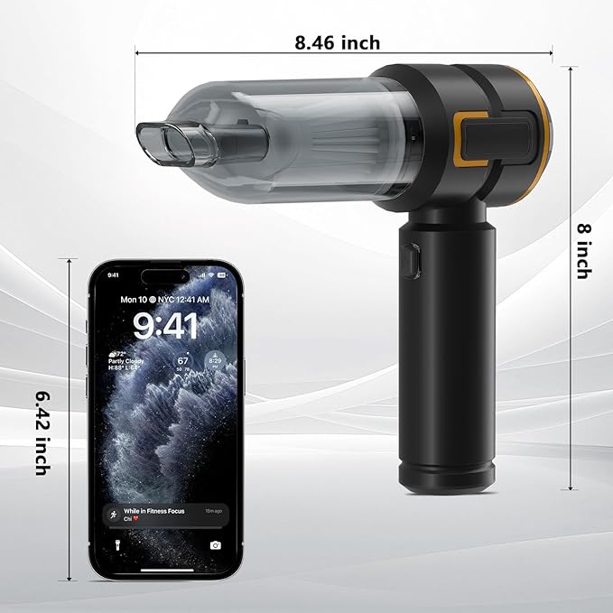 Car Vacuum Cleaner,Advanced Clean Cordless Handheld Vacuum, Compact Home and Car Vacuum with Crevice Tool,Digital Display Vacuum Cleaner