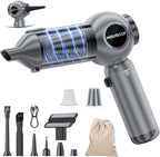 houscly Handheld Car Vacuum Portable Cordless 25000Pa High Power Small Mini Hand Vacuum Rechargeable 4-in-1 Wireless Handheld Vac for Car Office Desktop Home Cleaning Ideal Gifts for Men & Women