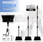 Garden Flat Shovel Weeding Tool 53-inch Multifunctional Cleaning Shovels Heavy Duty Floor Scrapers Long Handle, Weeding Scraper for Road Outdoor Driveway Lawn Edging, Ice Scraper, Snow Shovel Tool