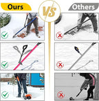 Universal Shovel Handle, Strain-Reducing Elasticity Snow Shovel Handle Ergonomic Back Saver Attachment for Snow Shovels, Rakes, Weed Eater,String Trimmer, Gardening Tools