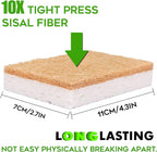 Natural Sponge Kitchen 12Pack,Eco Friendly Non-Scratch Scrub Sponge,Biodegradable Sisal Scrubber with Compostable Kitchen Sponges for Dishes Cleaning…