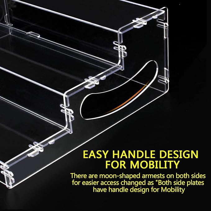 evron Pantry Organization and Storage Clear Plastics Spice Rack Organizer for Cabinet & Countertop (ASSEMBLY REQUIRED) 3 Tier Organizer Versatile Tierd Shelf Organizer 10.5"