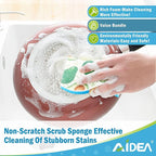 AIDEA Sponges Kitchen, Non-Scratch Scrub Sponge-24Count, Sponges for Non-Stick Cookware, Cellulose Sponge for Dishes, Cleans Fast Without Scratching, Cleaning Power for Kitchen, Bathroom, Household
