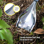 Jardineer 2Pack Garden Trowel, Stainless Steel Hand Shovel with Ergonomic Handle, Multi-Use Soil Scoops for Digging, Planting, Transplanting, Cultivating(Blue)