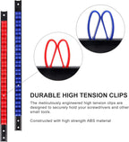 CASOMAN 4 pcs Screwdriver Organizer and Wrench Organizer, Hand Tool Holder, Plastic Rail Wrench Hanger with Clips