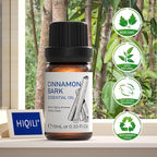 HIQILI 0.33 Fl Oz Cinnamon Essential Oil for Spary, Diffuser, Garden and Kitchen - 100% Pure Natural - Indoor and Outdoor, 10 ML