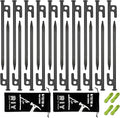 20 Pack 8 inch Tent Stakes Heavy Duty Metal Tent Pegs for Camping Steel Tent Pegs Unbreakable and Inflexible