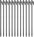 12 Pack Tent Stakes Heavy Duty Metal Tent Pegs for Camping Steel Tent Stakes 16 inch Unbreakable and Inflexible