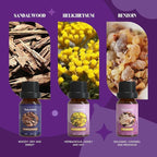 SALKING Sleep Essential Oils Set, Pure and Natural Essential Oils, Fragrance Oil Scented Oils for Oil Diffusers 6 x 10 ML - Lavender, Vetiver, Sandalwood, Valerian, Helichrysum, Benzoin…