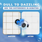 Grout Groovy! Electric Stand-Up Lightweight Grout Cleaning Machine – Large Tile Grout Cleaner for Deep Cleaning Kitchen Floors, Bathrooms & Tile Surfaces | Easy-to-Use Electric Floor Scrubber Machine