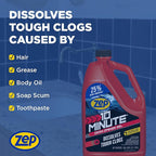 Zep 10 Minute Drain Opener Gel 1 Gallon (Case of 4) ZHCR128NG - Commercial Strength, Fast Acting and Safe for All Pipes