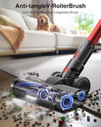 Cordless Vacuum Cleaner,48000Pa/580W/65Mins Vacuum Cleaners for Home,Self-Standing Stick Vacuum with Anti-Tangle Brush & OLED Touch Screen,Vacuum Cleaner for Hardwood Floors and Carpet,Pet Hair,Car