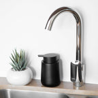 Matte Black Hand Soap Dispenser Pump, 9 oz Rustproof Liquid Dish Soap Dispenser Bottle for Various Places Such as Kitchen, Countertop, and Bathroom