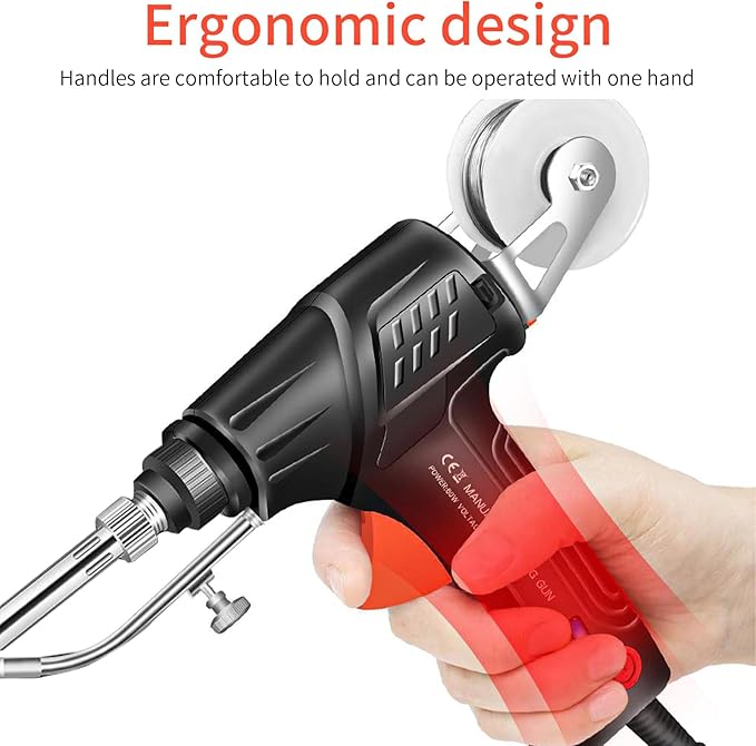 Soldering Iron Kit, 60W Soldering Gun Automatic Hand-held Solder Gun Iron Kit Welding Tool, 110V Automatic Welding Gun, for Electronic Repair, Home appliance repair, DIY