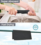 KitchLife Microfiber Cleaning Cloth Roll, 100 Pack - Tear-Away Microfiber Paper Towels, Lint-Free, Reusable, Washable for Kitchen, Car, Dishes, and Sensitive Surfaces (Black)