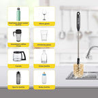 2-in-1 Water Bottle Brush, Water Bottle Cleaner & Straw Brush Cleaning Scrubbing Brush 15 in Long Bottle Brush Detachable Head Multi-Function Cleaning Brush Homework Cleaning Brushe