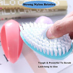 2 Pack Scrubbing Brushes for Cleaning, Heavy Duty Scrub Brush Nylon Stiff Bristles,Scrubber Cleaner Brush for Bathroom,Showe,Sink,Kitchen,Bathtub,Floor,Multi-Purpose Cleaning Brush -Small Size