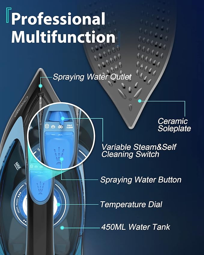 Home Steam Iron Bundle Set, Efficient Ironing, Easy to Carry, Suitable for All Kind of Garments