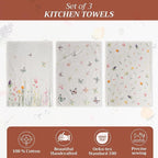 Maison d' Hermine Kitchen Towels Set of 2 100% Cotton 27.50" x 20" Reusable Cloth Tea Dish Towels Absorbent with Hanging Loop for Kitchen, Dining, Cocktail Parties Spring/Summer (Botanical Fresh)