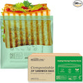 Compostable Sandwich Food Storage Freezer Bags, 240 Count | 2 Mil | 6.5 IN x 5.8 IN, Freshness Easy Open Biodegradable Eco-Friendly Reclosable Compost Zip Bags