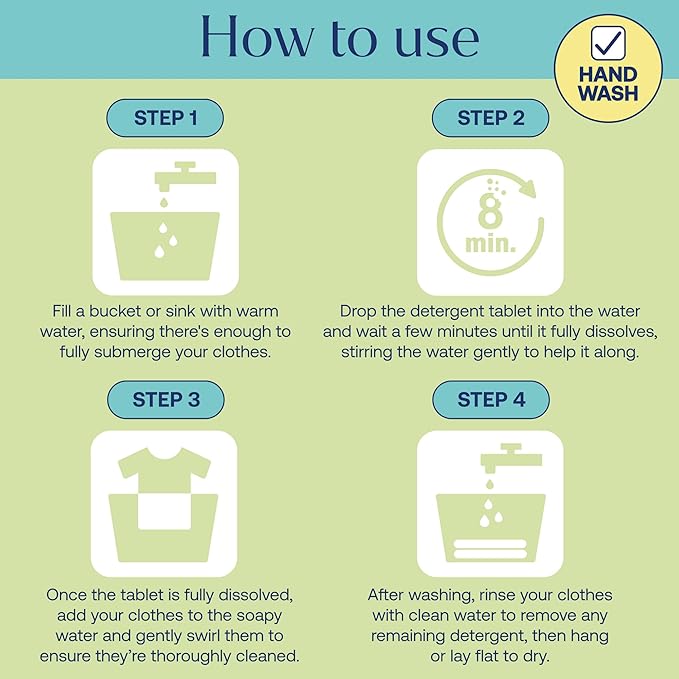 Fab Tab Laundry Detergent Tablets, Plant-Based Formula, Removes Tough Stains, Plastic-Free Alternative to Pods, All Washing Machines (30 Count, Floral)