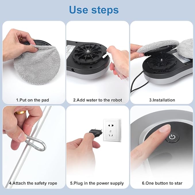 Automatic Window Cleaning Robot, Auto Dual Water Spray & AI Path Planning,Edge Detection & Remote Control, Smart Window Cleaner Robot for Highrise Glass Inside & Outside