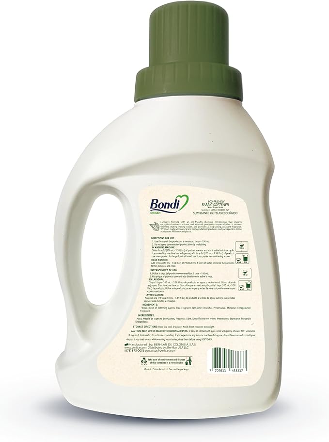 Fabric Softener Clothing - Forest Walk Vegan Fragrance - Enriched with Essential Oils - Bondi ADVANCED