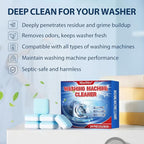 Washing Machine Cleaner Tablets 24 Pack - Deep Cleaning & Descaler for HE Front Load & Top Load Washers, Removes Odor, Residue & Pet Hair, Septic Safe, Eco-Friendly Deodorizer -1 Year Supply