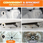 Steam Cleaner, 2500W Pressurized Steamer for Cleaning, Multi-Purpose Steamer for Home, Handheld Steam Cleaner, 15s Fast Heating Car Steamer, Portable Steam Cleaner for Kitchen, Bathroom, Tile (White)