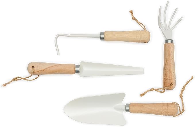 Redecker Hand Cultivator Gardening Tool, Durable Powder-Coated Metal and Natural Untreated Beechwood Handle, Hanging Loop