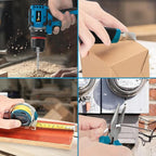 Cordless Drill, 21V Brushless Drill Tool Set with 2-Pack 2Ah Fast Charging Batteries, electric drill tool set, Screwdriver set for Home Renovation, Gardening Tools