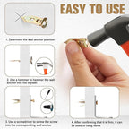 400 Pcs Drywall Anchors for Drywall Self Drilling with Screws Kit 0.47 x 1.18 Inch, 200 Sheetrock Expansion Anchors 200 Zinc Plated Screws, Drive in Hollow Board Nails No Drill or Holes in Wall