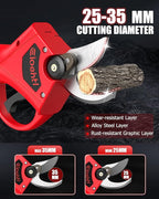 Electric Pruning Shears, Upgraded Brushless Motor, 1.4" Cutting Diameter, 2×21V 2000mAh Batteries – for Trees, Shrubs & Vineyards – FCC/CE Certified