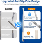 Azun Dusters for Cleaning, Ceiling Fan Cleaner Duster with Extension Pole 30"– 96", Reusable Microfiber Duster for High Ceilings, Walls, Blinds, Cobwebs, Furniture, Indoor & Outdoor Use