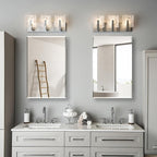 Bathroom Medicine Cabinet with 28x28 in Square Beveled Frameless Mirror,Wall Mounted Mirror Cabinet for Bathroom Toilet Kitchen,Recess or Surface Mount