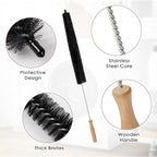 Dryer Vent Cleaner Kit, 2 Pack Dryer Lint Brush, 30 Inch Long Flexible Lint Remover, Refrigerator Coil Cleaning Brush, Home Essentials (Long-Style + Short-Style)