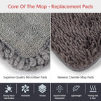 HOMTOYOU Dust Mop for Hardwood Floors: Microfiber Spray Mop for Cleaning Laminate Wood Tile Home Kitchen - 3 Washable Reusable Pads & 1Pcs 400+ML Refillable Bottle