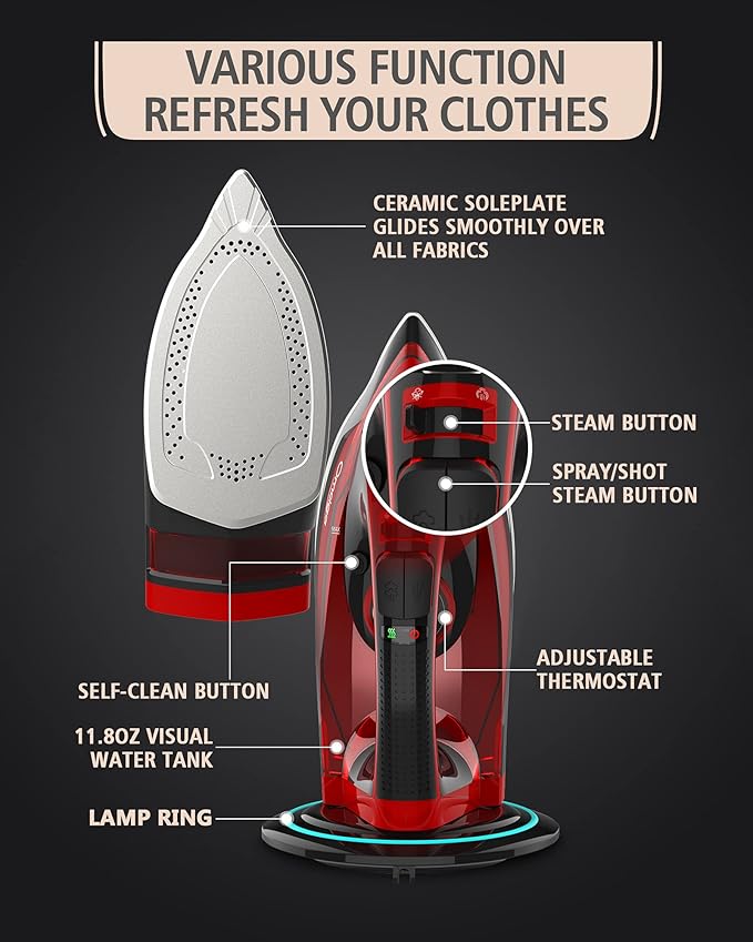 Home Steam Iron Bundle Set, Efficient Ironing, Easy to Carry, Suitable for All Kind of Garments