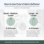 FREY Natural Liquid Fabric Softener & Conditioner | Laundry Softener for Clothing | Works In All Machines + HE | Powered by Natural Ingredients (2-pack, Cedar Grove)
