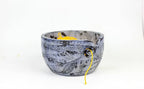 Exquisite Premium Yarn Ball Storage Bowls | Hand Painted Lovely Decor Yet Functional Yarn Dispenser (Small (6 x 3 x 6 Inches), Ash Grey)