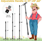Garden Hoe, 2 in 1 Hand Hoe Garden Tools,60 Inch Long Handle,Garden Hoe and Cultivator for Weeding Cultivating Planting, Small Hand Rake Tiller for Flower Bed Gardening, Loosening Soil