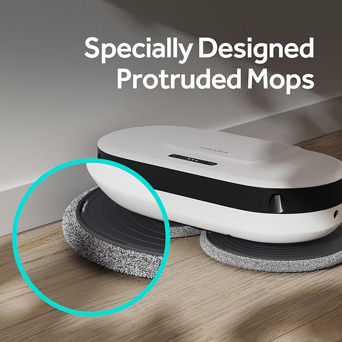 EVERYBOT New Edge2 Robot Mop - Upgraded in 2024 | World’s First Spin MOP Cleaning | Wheel-Less Solution | Powerful Floor MOP Cleaner | Fast Moving Speed & Low Noise Design & Simple Operation